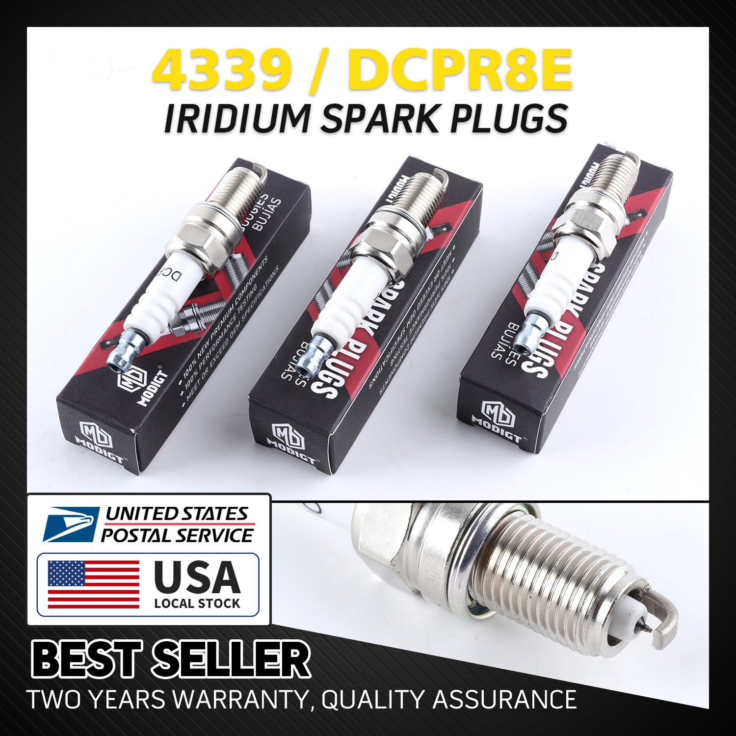 Pack of 3 High performance Spark Plugs For NGK 4339/DCPR8E OEM Quality For BMW