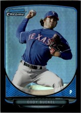 2013 Bowman Chrome Mini Black Refractors #203 Cody Buckel/25 - BB