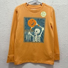 Tommy Bahama Boys Halloween Skeleton Basketball Long Sleeve Tee Size Small 5/6