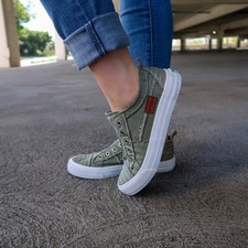 Women's Unlaced Slip On Low Top Canvas Sneakers-Tennis Casual Walking Shoes