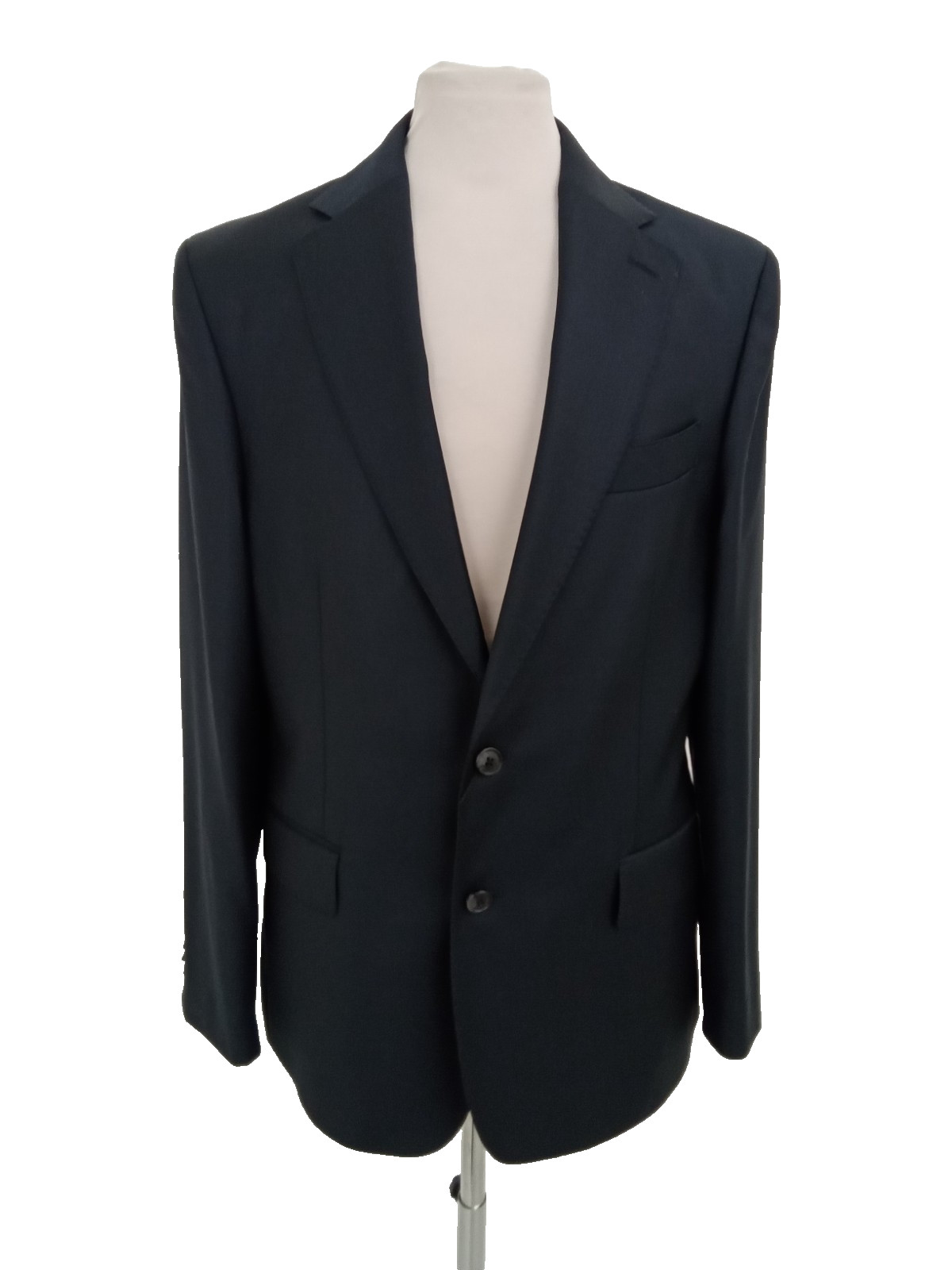 Jaeger Men's Blazer Size 40 Navy Tailored Fit Lined Shell 100percent Wool New