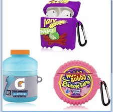 3 Pack AirPod 2/1 Cute 3D Cases Bubble Tape Gatorade Takis Protective Covers New