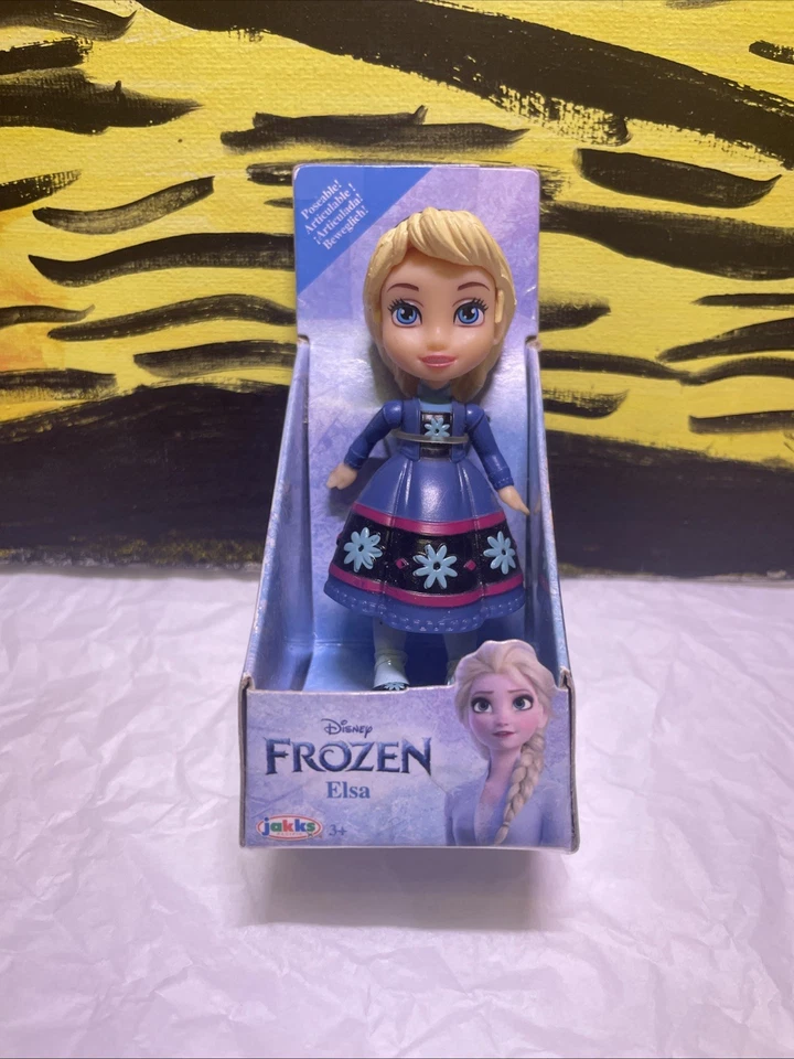 Disney Frozen Posable Mini Muñeca Niño Miniatura 3" PRINCESA ELSA por Jakks Foto 4 de 4