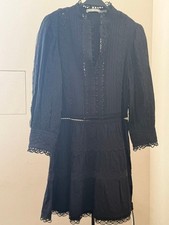 alice + olivia Black Lace Detail Long Sleeve Dress Size 2