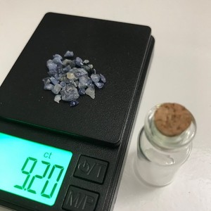 BENITOITE ROUGH CRYSTALS, 9 CTS., SAN BENITO COUNTY, CA! RARE GEMSTONE!