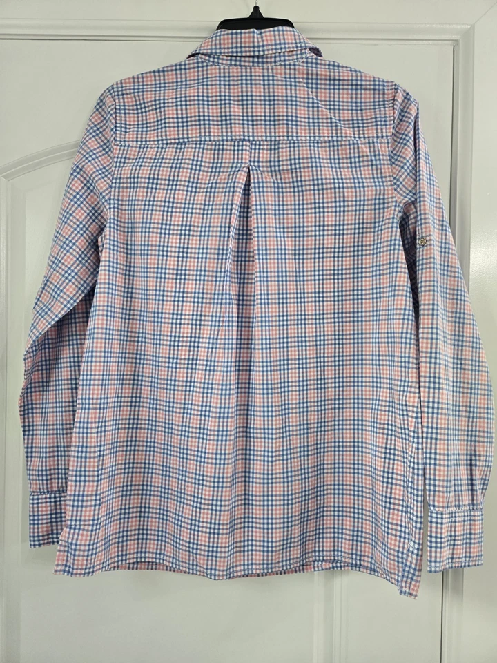 Женская повседневная сине-розовая клетчатая рубашка на молнии Tommy Hilfiger - Изображение 2 из 3