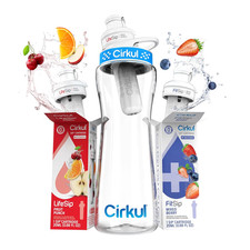 Cirkul 22oz Starter Kit - Blue Lid Water Bottle  2 Flavor Sips - BPA Free