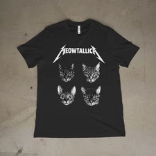 Meowtallica Cat Band Parody Shirt Funny Metal Kitty Rock Tee Gift for Cat Lovers