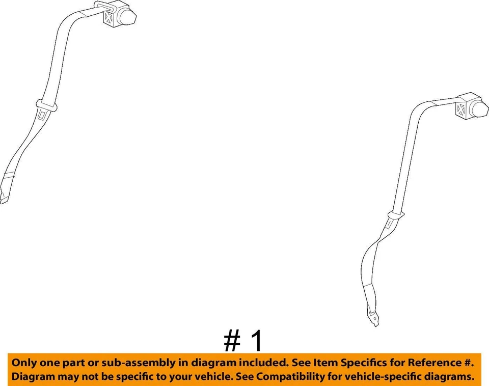 KIT DE CINTURÓN PARA CHEVROLET MALIBU 2004-2008 R/ASIENTO TRASERO SI *N 22730300 - NUEVO OEM Foto 3 de 3