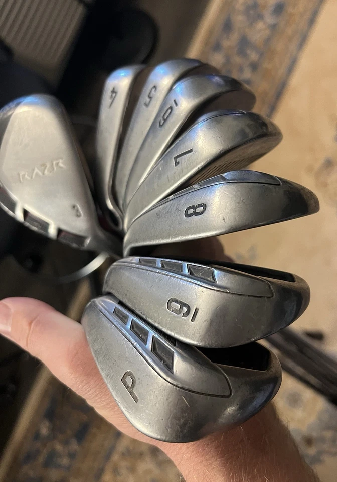 Callaway Razr X Iron Set 4-9, P +3 Hybrid Club Steel Shafts RH Regular Flex - Image 3 of 4