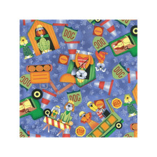 100% Cotton Fabric Nutex Construction Dogs Road Works Diggers Cones