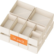 Drawer Organizer Clothes, 14 Pack Dresser Organizer for Baby Clothes, Underwear,