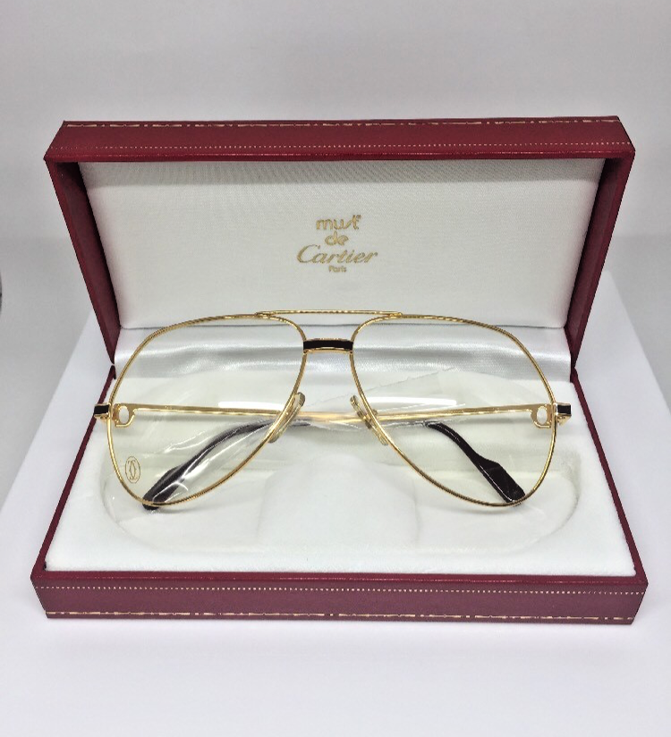 New Vintage Cartier Vendome Laque Bordeaux Large Aviator