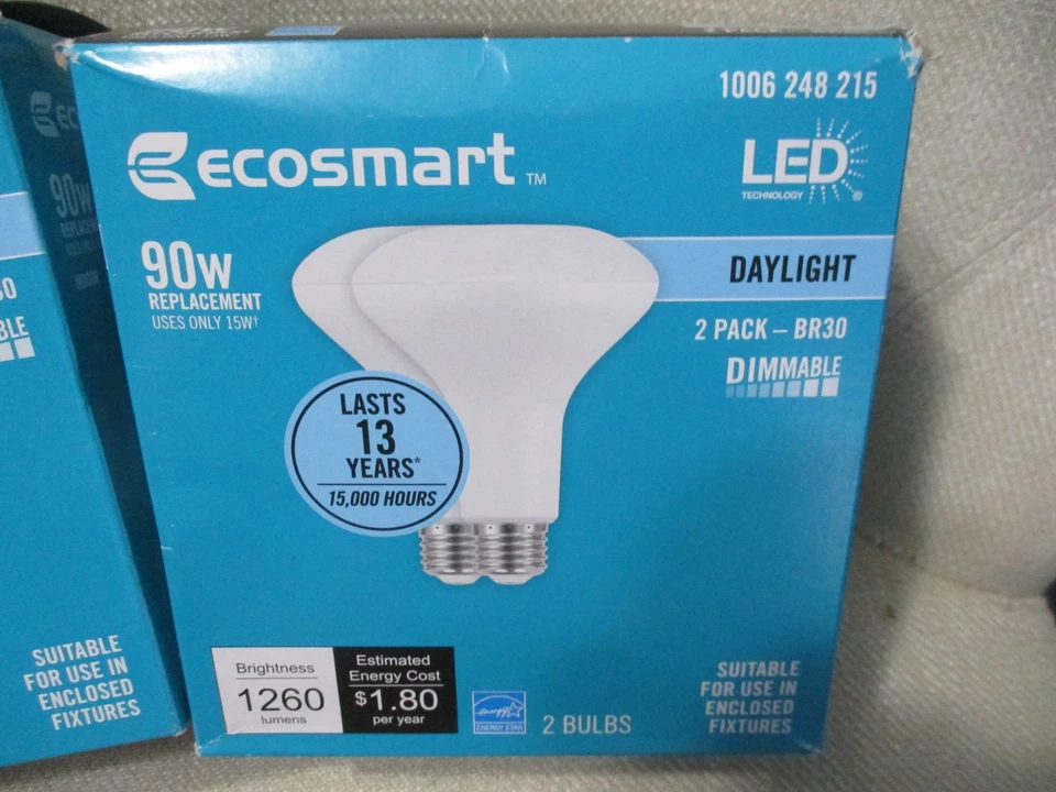 Ecosmart LED 90W Replacement BR30 Daylight Bulbs Dimmable 2-2 Packs 4 bulb total - Image 2 of 3