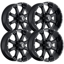 Set-4 Raceline 991b Assault 16x8 5x4.5 0mm Matte Black Wheels Rims 16 Inch