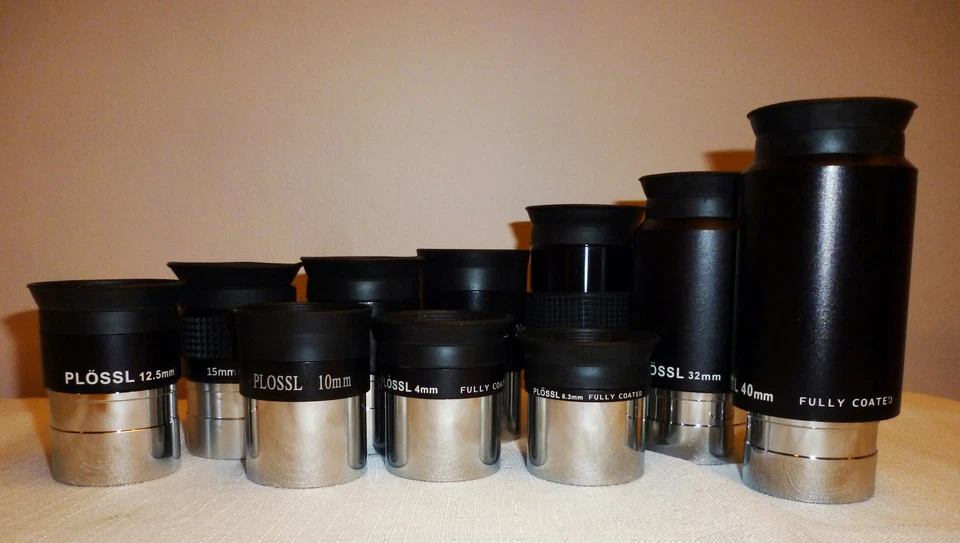 Set De 3 Haute Qualité 3.2cm Plossl Lentille pour Téléscope, Choisir 10 Tailles,