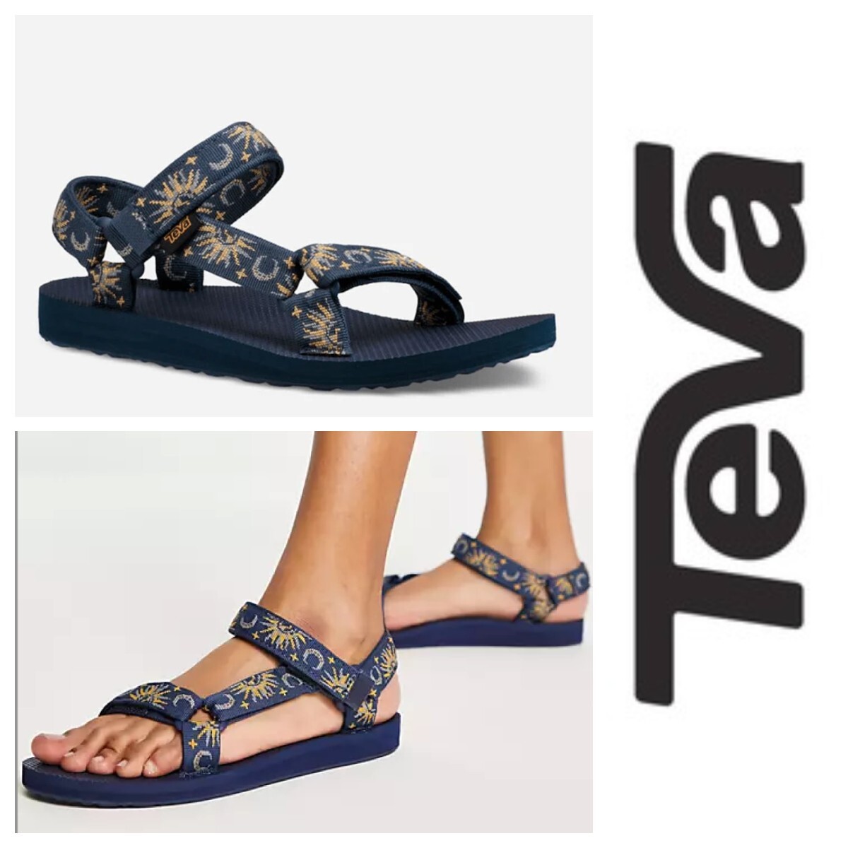 Teva Original Universal Sz 10 Sandals Sun Moon Celestial 