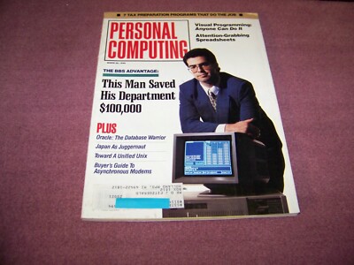 Vintage Computer Magazine 1990 Personal Computing ''The BBS Advantage'' ''Oracle''