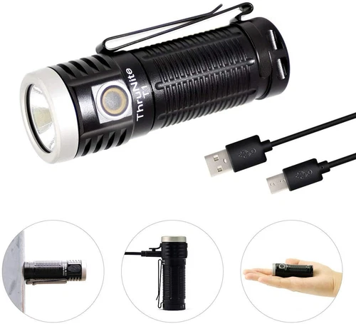 ThruNite T1 Magnetic Tailcap Handheld Flashlights, 1500 lumens NW