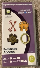 Creative Memories REMINISCE ACCENTS Cricut Shapes & Font Cartridge Complete Set