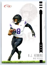 2025 Sage Football Black A.J. Henning #49 Northwestern Wildcats