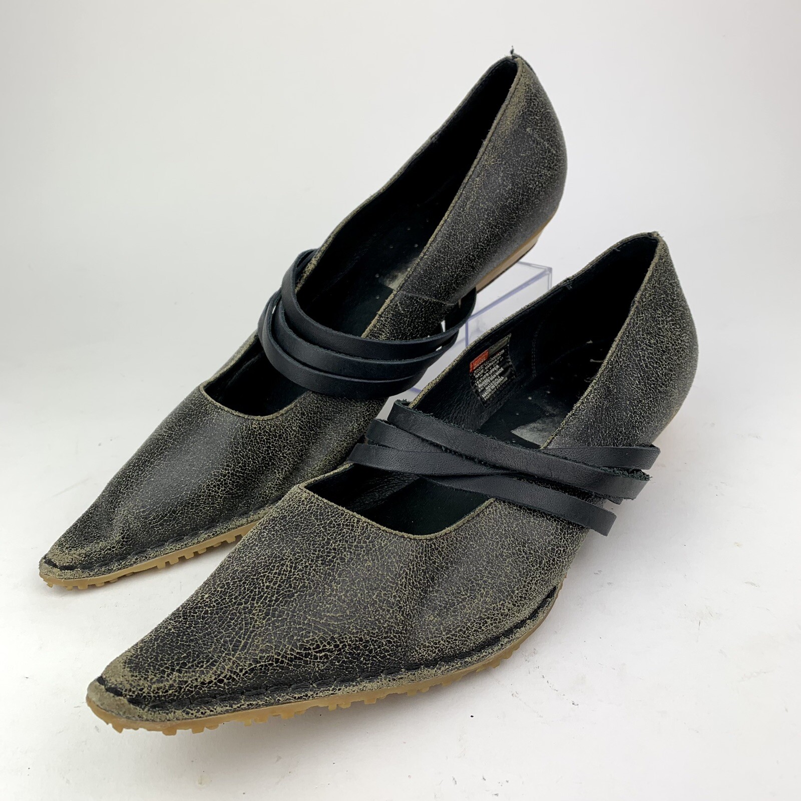 Diesel Y2K Vintage Marquesa Pointed Toe Flat Strappy Dress Shoes Womens Size 10