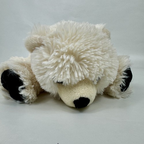 Peluche Orso Polare Bianco Panna Peluche Repubblica Selvaggia Piedi Neri Realistico �� - Foto 12 di 14