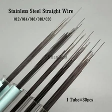 Dental Orthodontic Straight Wire Round Wires For Bracket Braces Stainless Steel 