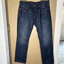 32 Bar Blues All Blues Straight Leg Jeans Dark Blue Wash Size 36x32 Made in USA