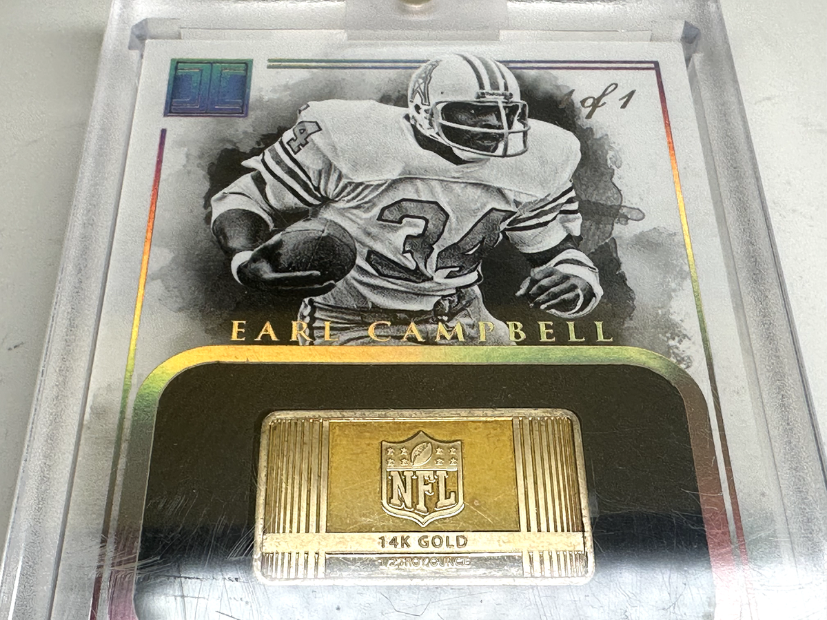 2016 Panini Impeccable Football Card 14K Gold 1/2 Oz Bar Earl