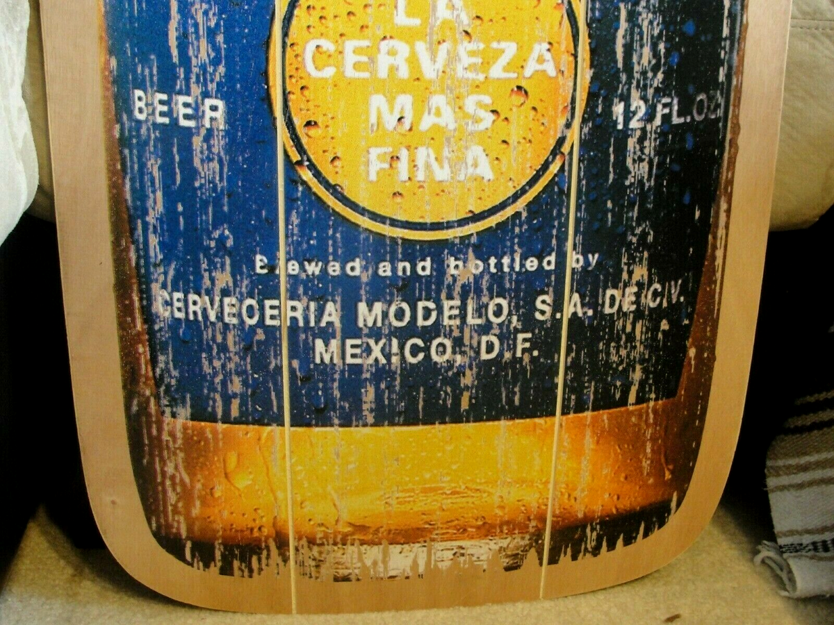 GIANT CORONA EXTRA 🔥 WOOD WOODEN BEER BOTTLE WALL HANGING SIGN