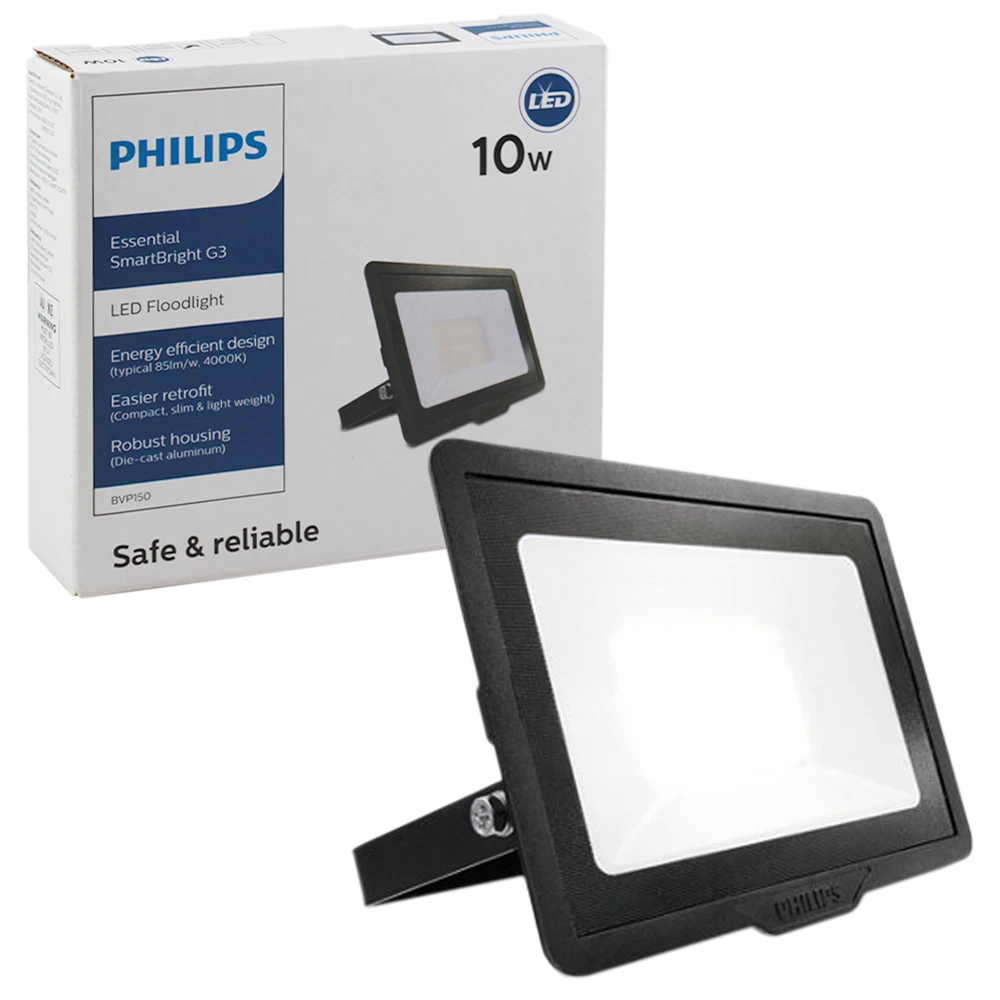 Philips Essential SmartBright G3 LED Floodlight Flood light 10W 4000K BVP150