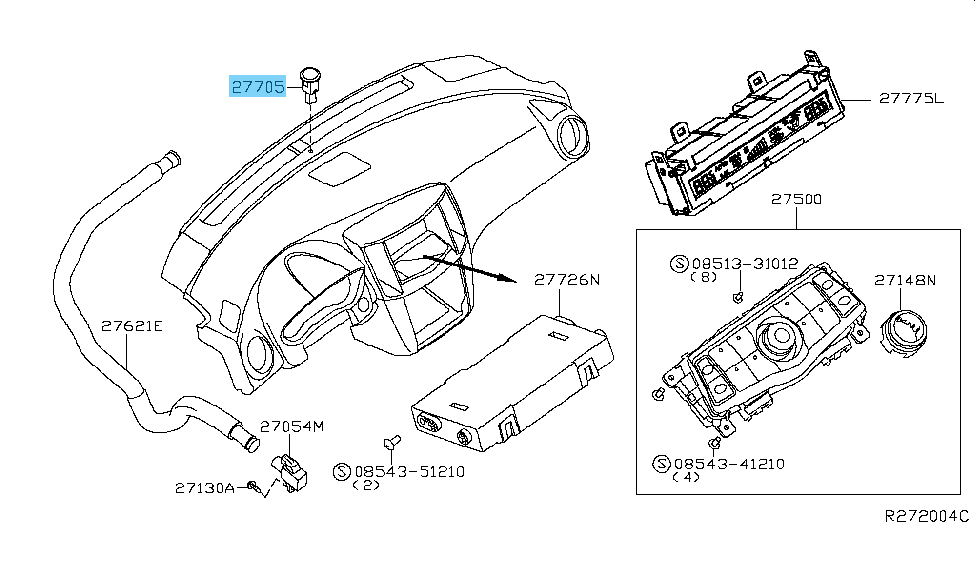 NISSAN GT-R R35 2009-2021 Genuine Temperature Sunload Light Sensor