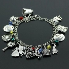 BEAUTY AND THE BEAST CHARM BRACELET NEW