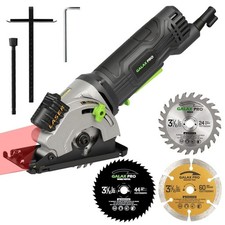GALAX PRO Mini Circular Saw with Laser Guide – 580W 3500 RPM 3 Blades