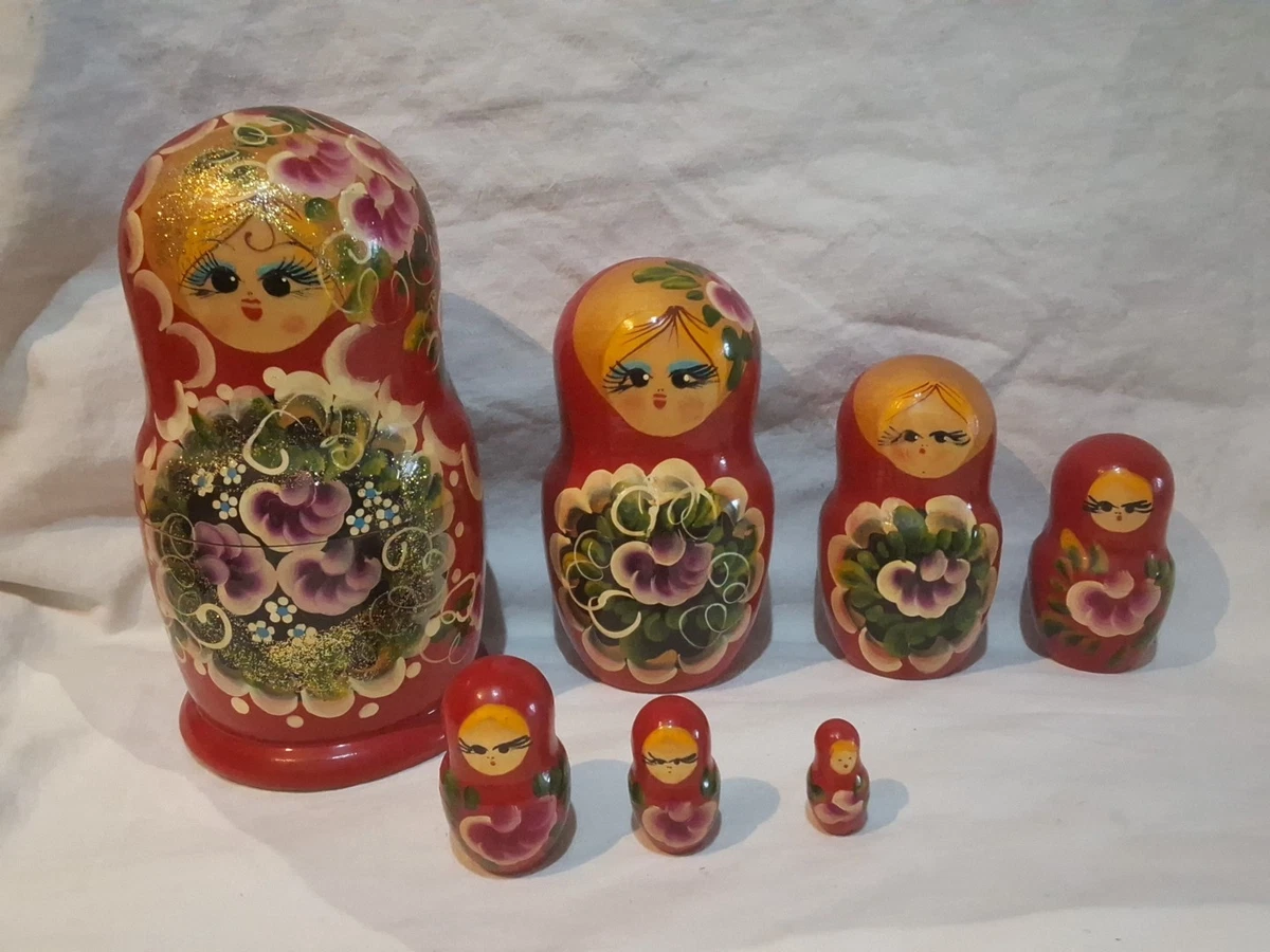 Boîte bijoux bonbonnière D 10 cm bois peint main signé KHOKHLOMA Artisanat Russe