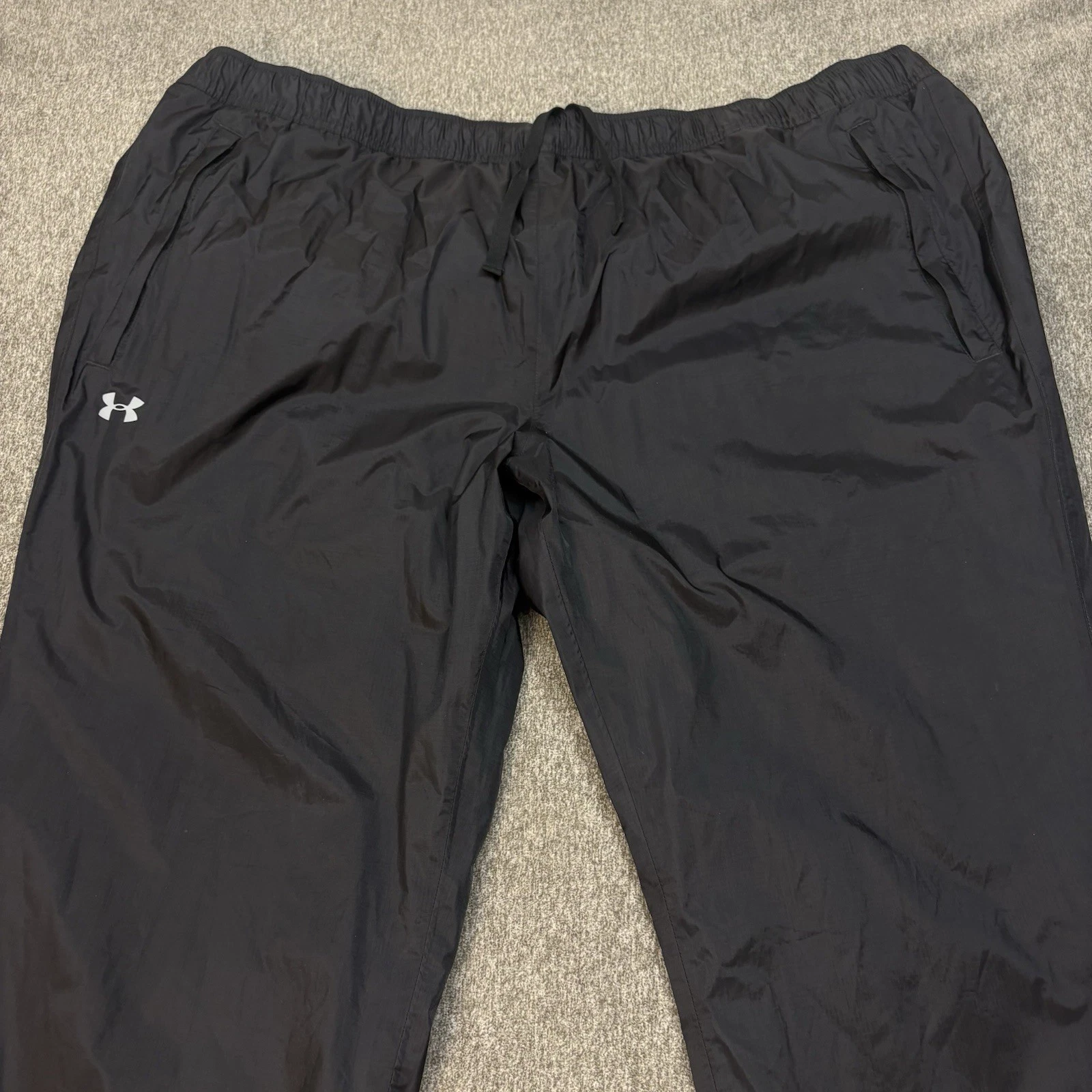 Under ARMOUR Storm Track Pants Men’s 3XL Rain Pants Black Zip Ankle