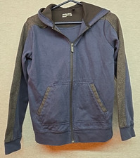 Bauer Premium Fleece Full Zip Hoodie Youth Size LG Hockey Blue  Gray PICS