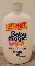 Baby Magic Baby Oil Rich n' Creamy Mennen Corp 12 Oz