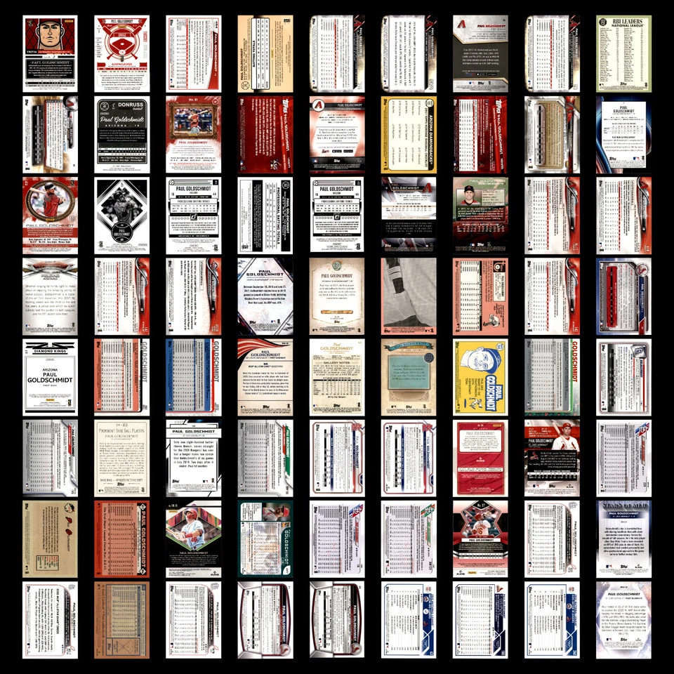 Paul Goldschmidt Lote 72 Tarjetas de Béisbol 2013 Panini Triple Play Diamondbacks Set Foto 2 de 4