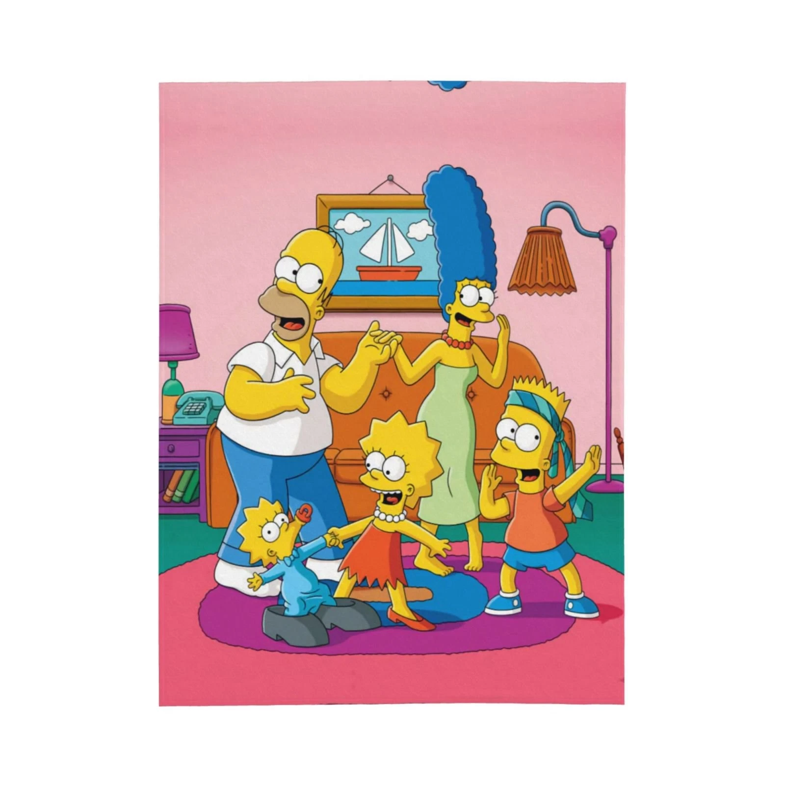 Family Funny Blanket The Simpson Movie Fleece Blanket Gifts Fans