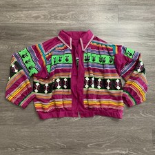 Vintage Seminole Indian Hand Made Ric Rac Patch Work Tribal Jacket Sz. L-XL