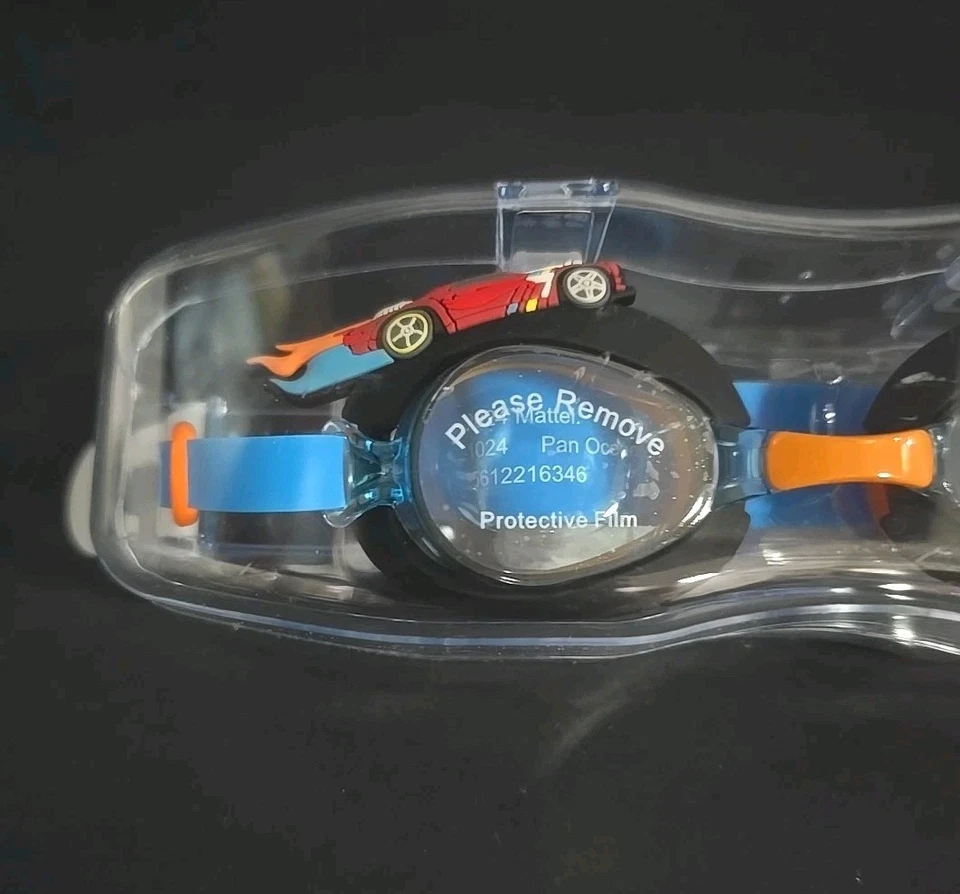 NEW HOT WHEELS Anti-Fog Swim Goggles w/ Hard Case Super-Soft Watertight Seal NWT - Image 3 of 4