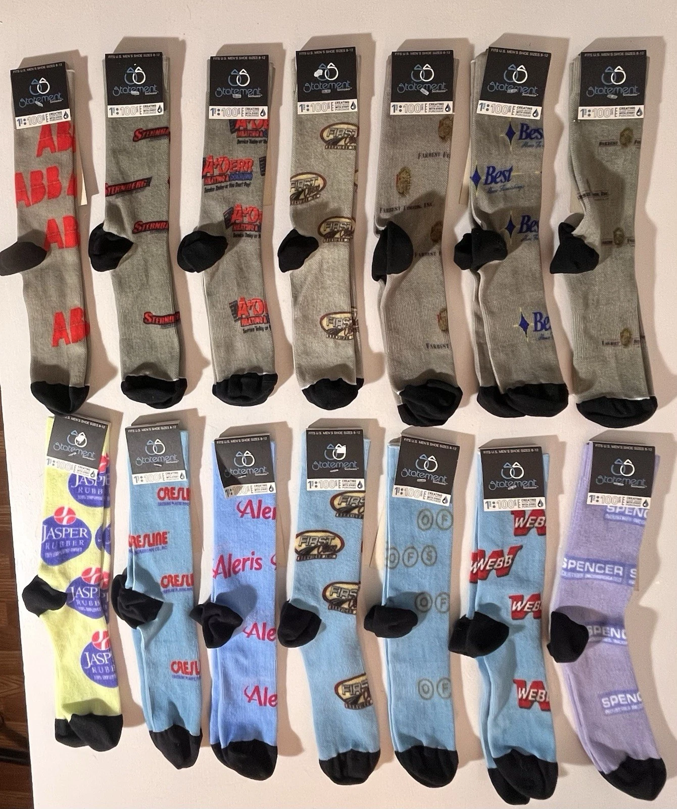 Statement Sockwear Mens Lot Of 14 Pairs Of Socks Sz 8-12