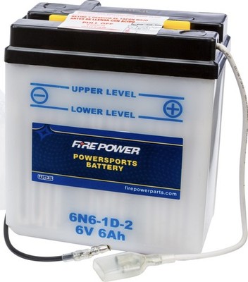 WPS Conventional 6V Standard w/Acid Kawasaki KE100/KE175/KM100/KS125 6N6-1D-2
