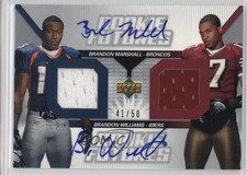 2006 Upper Deck Jersey 41/50 Brandon Marshall Williams #RF2-MW Auto 2a8