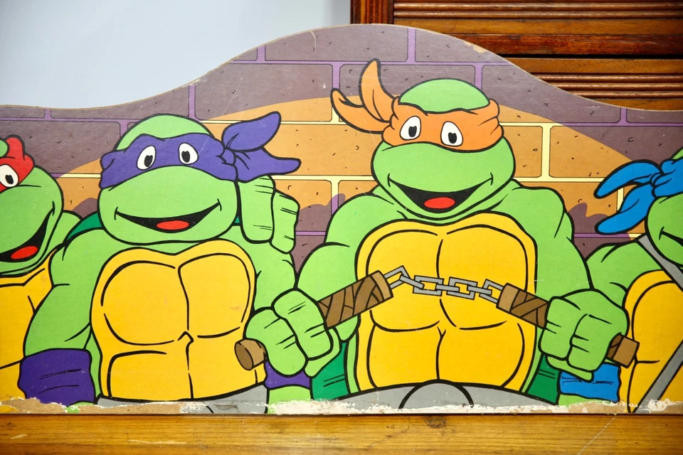 Letrero de exhibición de figura de Tortugas Ninja adolescentes mutantes años 90 de colección TMNT Foto 3 de 4