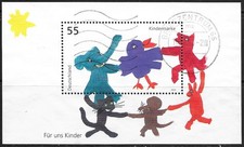 2003 Germany miniature sheet for youth philately that is postally used
