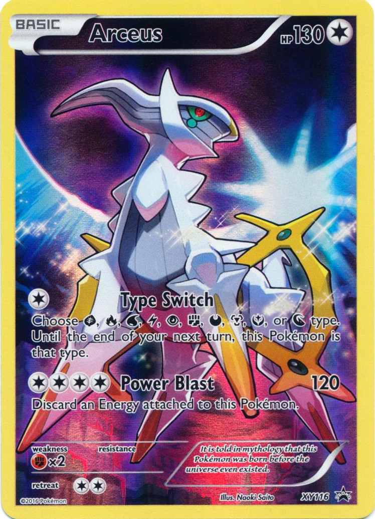 FULL ART Arceus ULTRA RARE Pokemon XY116 Black Star Promo Holo Holographic - LP