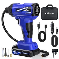 CARSUN Tire Inflator Portable Air Compressor Cordless Car Tire Pump with Rech...